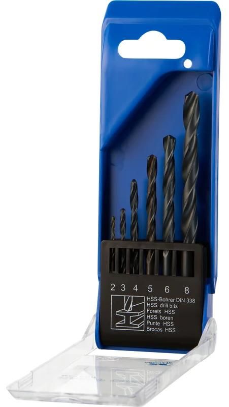 Набор сверл по металлу 2-8 мм Р6М5 НС 2 ТИЗ, 6 шт  - фото